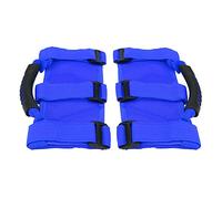 JKOKPMG Poignées de barres d'appui de toit de voiture 2 pièces poignées antidérapantes en sangle en nylon de qualité supérieure pour YJ TJ JK JKU 1995 2007 tissu Oxford durable rouge (Bleue)