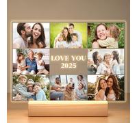 Jkolalin Cadre Photo Personnalisé avec Photo, Cadre Personnalisé Photo, Cadre Photo Personnalisable, Cadeau Noel Personnalisé pour Femme, Homme, Maman, Papa, Mamie, Papy, Bebe, Enfant, Famille