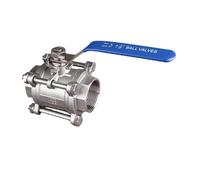 JKPQQEHV 1/2" 3/4" 1" 1-1/4" 1-1/2" 2" BSPT NPT Female Full Port Ball Valve Stainless Steel Water Gas Oil 225 PSI(1",BSPP)