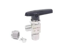 JKPQQEHV Elbow Fit 6x4 8x5 8x6 10x6.5 10x8 12x8 12x10 mm IDxOD Hose Quick Twist Shut Off Ball Valve 304 316 Stainless Steel(10x8mm)