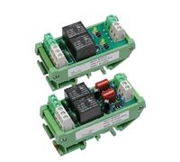 JKPQQEHV Module Relais FY-T73 à 2 canaux AC/DC 12 V 24 V AC 230 V, Interface Relais, contrôle PLC 5 V DC(FY-T732-12VACDC)