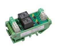 JKPQQEHV Module Relais FY-T73 à 2 canaux, Rail DIN, 5 V, 12 V, 24 V, AC 230 V, Interface Relais, contrôle PLC(FY-T732-12VACDC)