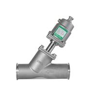 JKPQQEHV Vanne à siège incliné pneumatique à Installation Rapide 1/2" 3/4" 1" 2" Vanne à Vapeur en Acier Inoxydable Tri-Clamp DN15 DN20 DN25 DN50(2",A Type_Double Acting)