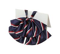 JKQBUX Cravate Élégante Femme Nœud Papillon Pré-Noué Rayé Réglable Décontracté Uniforme Blouse Nœud Papillon, T13., 19W*10L