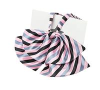 JKQBUX Cravate Élégante Femme Nœud Papillon Pré-Noué Rayé Réglable Décontracté Uniforme Blouse Nœud Papillon, T6., 19W*10L
