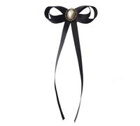 JKQBUX - Épingles à cheveux avec nœud papillon en ruban de mode pour femmes et filles, avec perles en cristal, uniforme, nœud pré-noué, corsage pour cérémonie de fête, 4.72''×8.66''