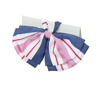 JKQBUX Nœud papillon élégant pour femme pré-noué avec nœud papillon rayé réglable décontracté uniforme nœud papillon chemisier cravates, T10., 19W*10L