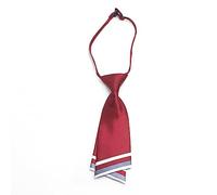 JKQBUX Nœud papillon pour femme - Sangle rayée réglable pré-nouée pour filles, accessoires de travail, fête, cérémonie, rouge profond, 7W*24L