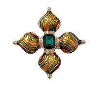 JKQBUX Versailles Series Broche élégante baroque pour femme homme fille rétro perle corsage épingle accessoire délicat, 5*5cm, Aluminium, Cristal