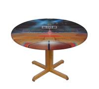 JKSEEPYN Nappe ronde imprimée de basket-ball d'intérieur en tissu résistant à l'eau lavable pour table de salle à manger, M