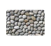 JKSEEPYN Paillasson imprimé galets 60 x 40 cm pour intérieur et extérieur - Tapis de bienvenue antidérapant pour porte avant et arrière