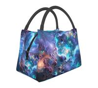 JKSEEPYN Sac à déjeuner isotherme réutilisable pour adulte Motif univers graphique coloré