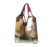 JKSEEPYN Sacs à provisions imprimés feuilles d'eucalyptus pliables réutilisables lavables sacs fourre-tout à bandoulière sacs fourre-tout pour usage quotidien, Adorable animal de compagnie de Noël