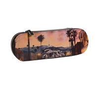 JKSEEPYN The Old Hollywood Trousse à crayons et trousse de maquillage en cuir avec coque rigide imprimée pour l'école, le bureau et les voyages, Noir , Taille unique, Cartable