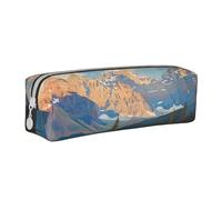 JKSEEPYN Trousse à crayons en cuir imprimé parc national pour étudiants, filles, garçons, trousse de maquillage simple pour l'école, le bureau, les voyages, blanc, Taille unique, Cartable
