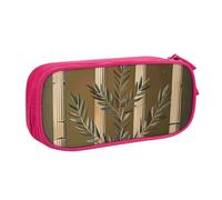 JKSEEPYN Trousse à crayons noire avec motif de branche d'olivier romaine et de maquillage grec, pochette zippée double couche avec emplacements pour stylos et poches pour le bureau, les voyages ou