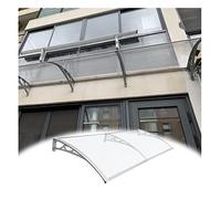 JKSVTF Auvent de porte et fenêtre, housse de pluie et de neige en polycarbonate transparent avec support en métal, abri de sécurité pour porche, entrée, exportation (60 x 220 cm)