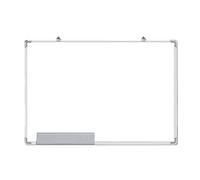 JKSVTF Tableau blanc - Tableau d'écriture unilatéral à suspendre avec porte-stylo et cadre en alliage d'aluminium pour l'enseignement à la maison et le bureau (argenté, 60 x 90 cm)