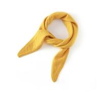 JKUHA Écharpe triangulaire en cachemire, petite écharpe de couleur unie 89cm x 25cm/35x9.8 pouces, décoration chaude tricotée for l'automne et l'hiver(Yellow)