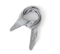 JKUHA Écharpe triangulaire en cachemire, petite écharpe de couleur unie 89cm x 25cm/35x9.8 pouces, décoration chaude tricotée for l'automne et l'hiver(Gray)