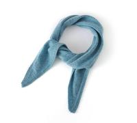 JKUHA Écharpe triangulaire en cachemire, petite écharpe de couleur unie 89cm x 25cm/35x9.8 pouces, décoration chaude tricotée for l'automne et l'hiver(Blue)