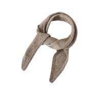 JKUHA Écharpe triangulaire en cachemire, petite écharpe de couleur unie 89cm x 25cm/35x9.8 pouces, décoration chaude tricotée for l'automne et l'hiver(Brown)