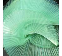 JKUHA Tissus plissés à Plis d'orgue d'illusion de Laser Aurora, Tissus de décoration for la Conception de Costumes, scène de Style créatif (Couleur : Light Green)