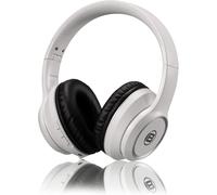 JKUM-Casque Bluetooth Over-Ear Avec Microphone Intégré Pour Gaming Ou Téléphonie,Prise Jack 3.5 Et Jusqu'À 8 Heures D'Autonomie,Blanc