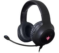JKUM-Casque Gaming Impulse He-121,Son Immersif 50 Mm,Microphone Omnidirectionnel,Compatible Pc/Mac/Xbox One/Ps4/Switch,Prise Usb 3,5 Mm,Logo Rvb,Noir,Simili Cuir