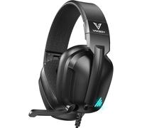 JKUM-Hw11 Casque Gaming Pour Ps5,Ps4,Pc,Xbox,Asque Gamer À Réduction De Bruit Avec Micro,Son Stéréo Bass 3.5Mm Casque Audio Gamer,Avec Lampe Respiratoire,Écouteurs Filaires Pliables