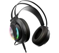 JKUM-Kappa-Casque De Jeu Avec Microphone,Son Stéréo,Led Rvb Arc-En-Ciel,Haut-Parleurs De 50 Mm,Bandeau Réglable,Micro Flexible,Usb,Compatible Pc,Noir