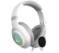 JKUM-Sobek 7.1 V2 Auriculares Gaming Con Sonido Virtual 7.1 Usb Micro Y Luces Rgb Para Pc Y Consolas-Color Blanco