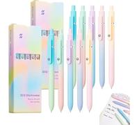 jkuyfar Stylos gel à séchage rapide avec pointe roller noire pour une écriture fluide et un dégradé de couleurs unique.