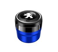 JKVTED Voiture Cendriers pour Peugeot 408 (Crossover), Cendrier Auto-extinguible Cendrier de Voyage Extérieur Cendrier à LED en Acier Inoxydable, Portable, sans Fumée,Blue-2