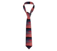 JKXUN Red Sky at Night Cravate étoilée extra longue en soie pour homme pour affaires et mariage, noir, taille unique