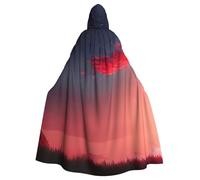 JKXUN Red Sky at Night Starry Costume de costumade unisexe - Cape à capuche pour fête - Robe d'uniforme pleine longueur