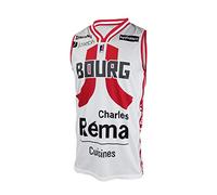 JL Bourg Maillot Officiel Domicile 2019-2020 Basketball Mixte Enfant, Blanc, FR : XS (Taille Fabricant : 14 Ans)