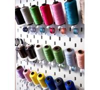 JL House Lot de 20 supports de bobines de fil à coudre - Blanc - Compatible avec les panneaux perforés IKEA SKÅDIS - Organiseur de fil pour salle de couture - Fabriqué en Allemagne