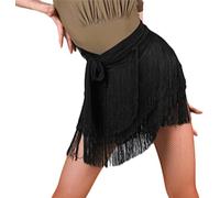 JL&RC Jupe de danse latine tango avec franges pour danse du ventre Rumba Thé Samba Dance Hall Jupe