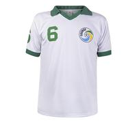 JL Sport Franz Beckenbauer Rétro NY Cosmos USA Football Hommage Chemise Blanc Numéro 6 L
