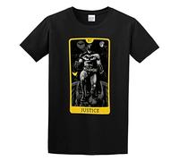 JL Tarot - Justice Men's T-Shirt Unisex Black Cotton Print Tee Shirts M