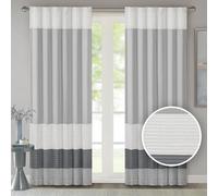 JLA Home INC Madison Park Amherst Polyoni perlés Rideau de fenêtre Panneau Gris 213,4 cm