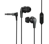 JLab Audio JBuds Pro Signature - Écouteurs filaires avec Microphone et Commandes de Piste, Pilotes en Titane de 10 mm avec Embouts en Gel et ailettes Cush (Noir)