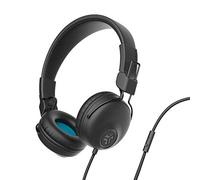 JLab Audio Studio Casque Audio Avec Fil - Casque Câblé Filaire Supra-auriculaire Avec C3 Clarté Cristal Clear En Similicuir Ultra Confortables Et Coussinets En Mousse Cloud Foam, Noir