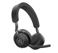 JLab Epic Work Casque sans Fil avec Microphone, Réduction Active de Bruit Intelligente, Station de Chargement, +90h d’Autonomie, Casque Bluetooth avec Connexion Multipoint pour PC, Ordinateurs