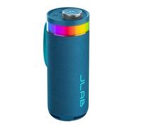 JLab Go Party Enceinte Bluetooth Portable avec +16H d'Autonomie - Enceinte sans Fil 10W pour l'Extérieur et Voyage avec Lumières RGB, Enceintes Résistantes IP56, Bleu Marine