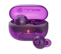 JLab Go Pop ANC Casque True Wireless Stereo (TWS) Ecouteurs Appels/Musique Bluetooth Violet, Transparent