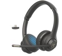 JLab Go Work Casque Bluetooth sans Fil avec Micro, 2e Gén - +55h d'Autonomie, Bluetooth Multipoint ou Dongle USB-C, Casque Micro sans Fil ou Filaire pour PC Ordinateur, Bureau, Télétravail