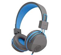 JLab JBuddies Studio Casque Audio avec Fil pour Enfants, Casque Câblé Filaire Supra-Auriculaire pour Jeunes Oreilles avec Limiteur de Volume, Isolation Sonore et Micro, Bleu