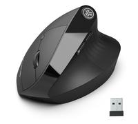 JLab JBuds Ergonomic Souris Ergonomique sans Fil Rechargeable Verticale Silencieuse, Souris sans Fil Bluetooth ou Récepteur USB, Souris Ordinateur Portable, PC de Bureau, Tablette, Windows/Mac